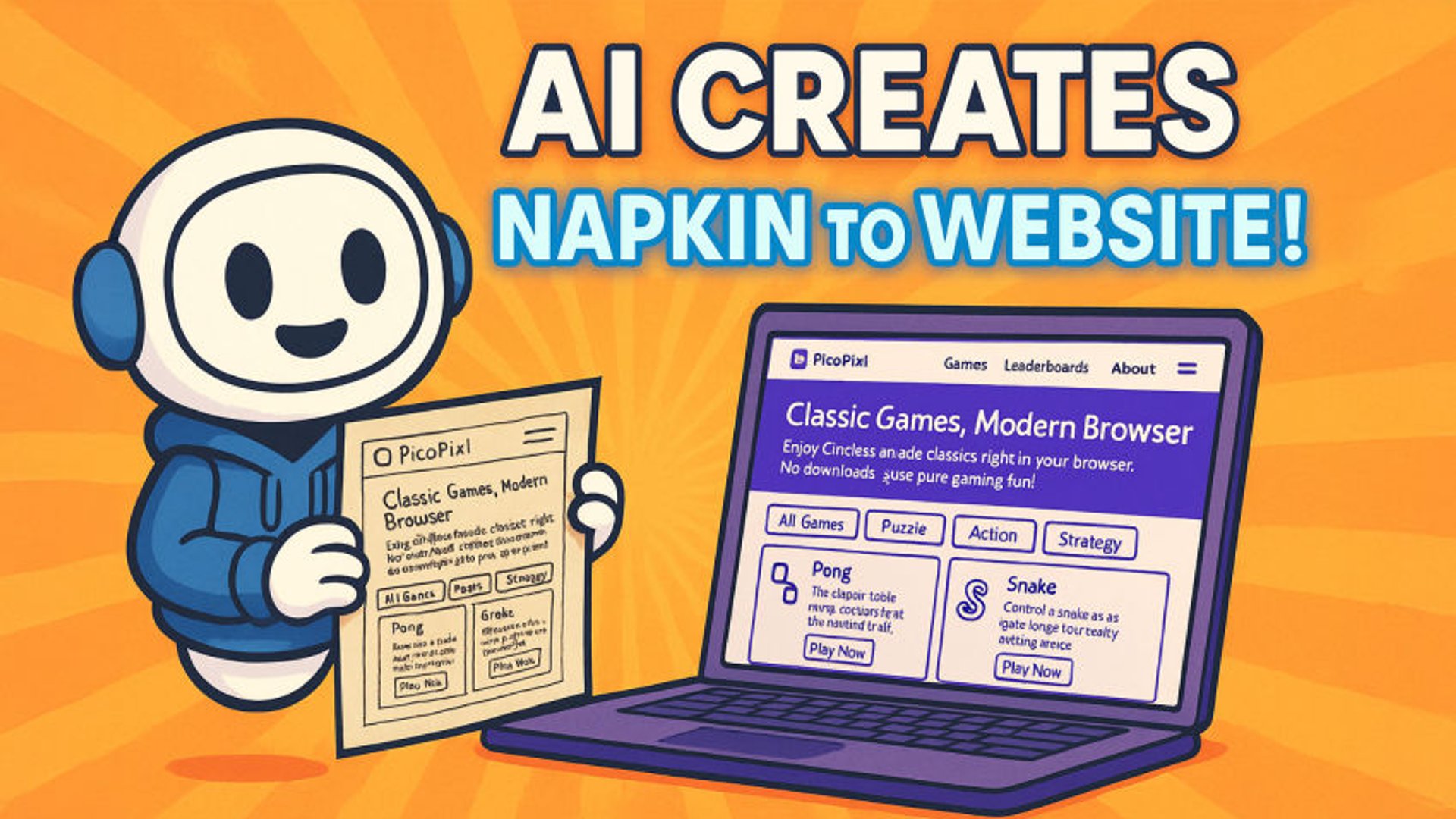 Napkin to Browser in Minutes! Vibe‑Coding a Retro Gaming Site with AI 🎮✨